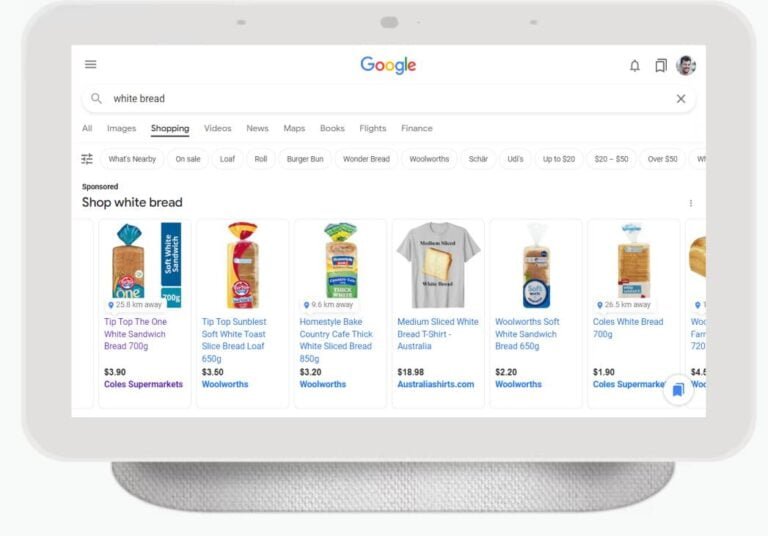 Приклад реклами місцевого асортименту для Coles на Nest Hub
